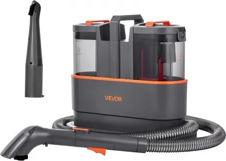 VEVOR Tapijtreinigingsmachine 1,5 L Verswatertank &amp; 0,8 L Vuilwatertank, Draagbare Meubelreiniger, 11,5 kPa Wasstofzuiger Vlekkenreiniger voor Tapijt Bank Huishoudelijke Reiniging