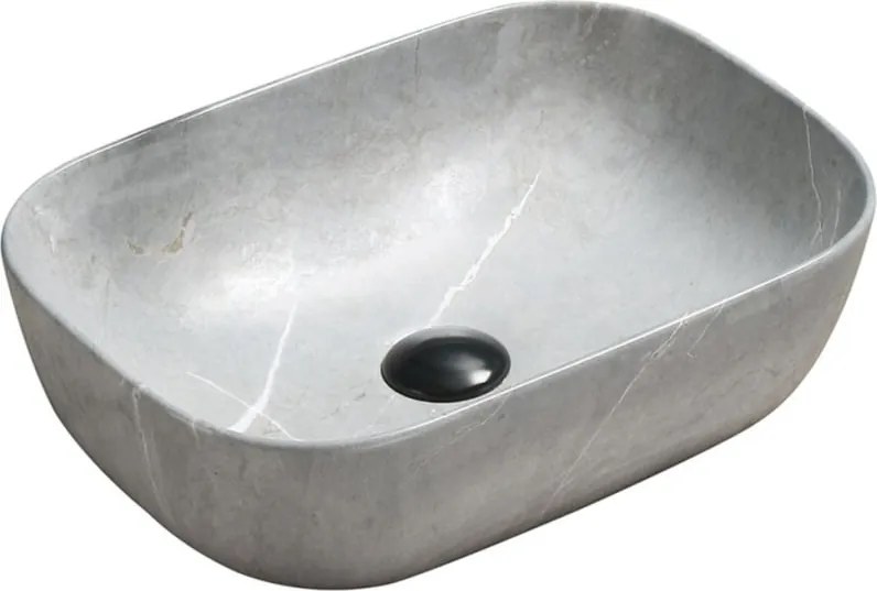 Mexen Rita opbouw waskom 45 x 32 cm, grijze steen - 21084596