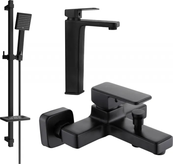 Mexen Cetus DQ45 badkaderset, zwart - 744313DQ45-70