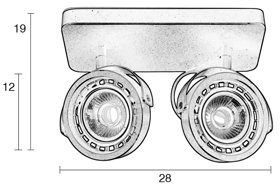 Zuiver Dice-2 DTW Dubbele LED Spot Wit