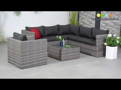 Garden Impressions Lyon loungeset 4-delig - grijs