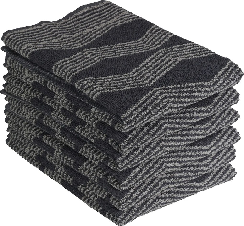 Keukendoek graphic – 6 stuks – 50×50 – grijs