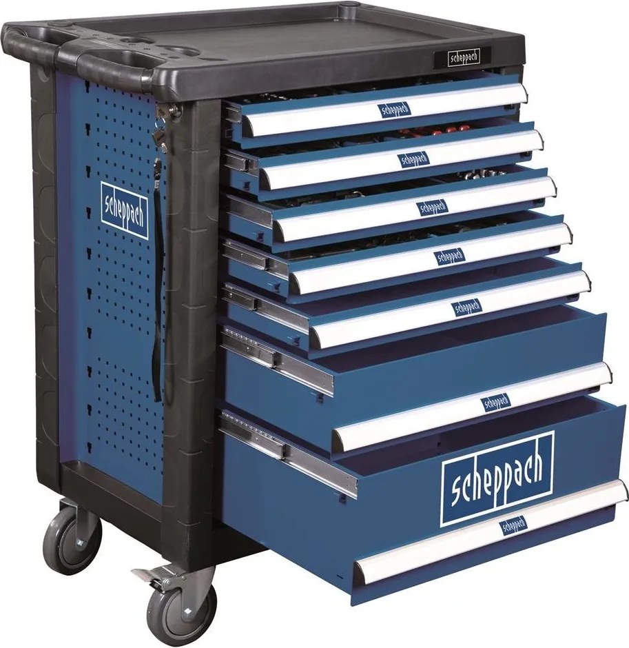 Scheppach TW1000 Gereedschapswagen gevuld 263 delig