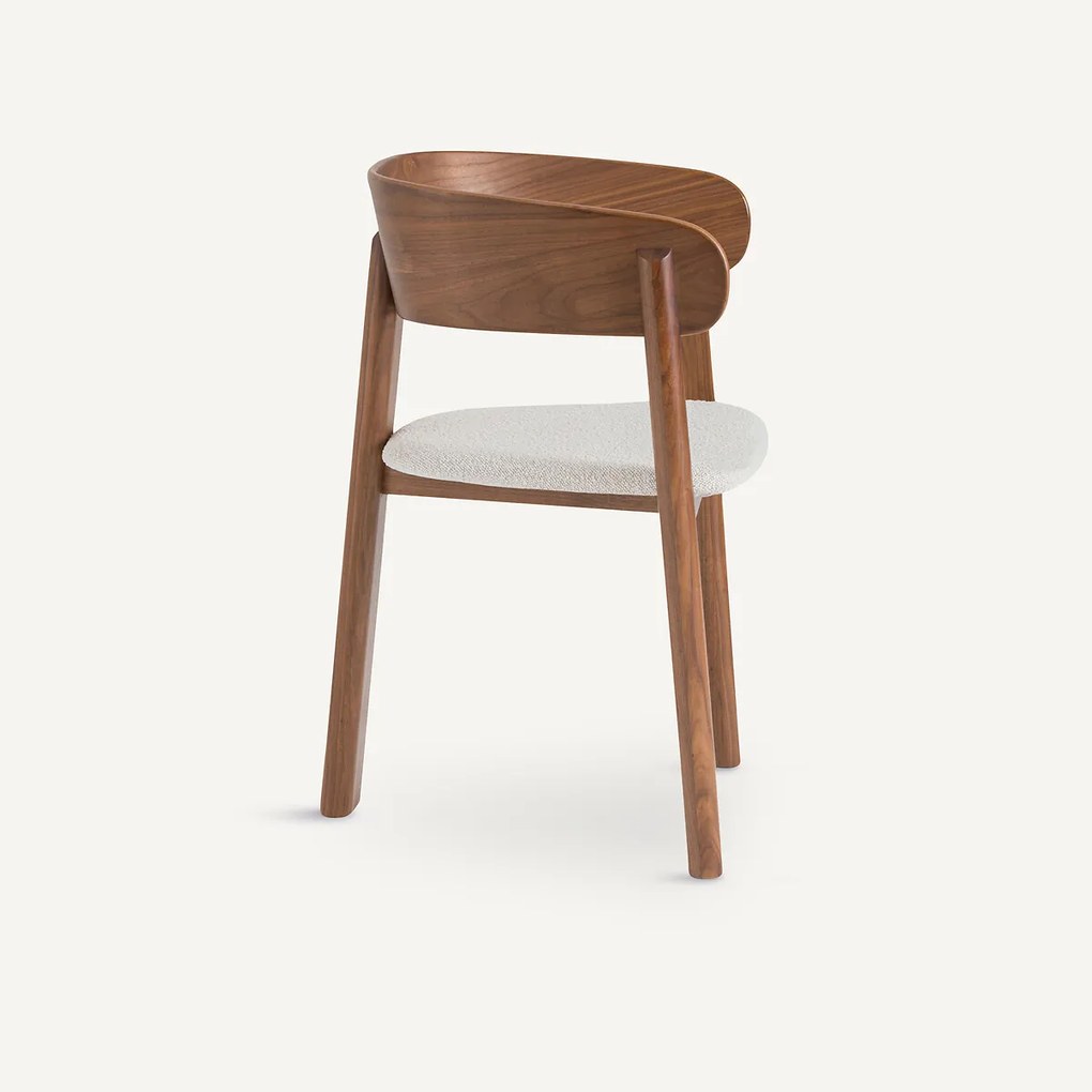 Tafelstoel van badstof, 3 poten, MARAIS, ontwerp Emmanuel Gallina