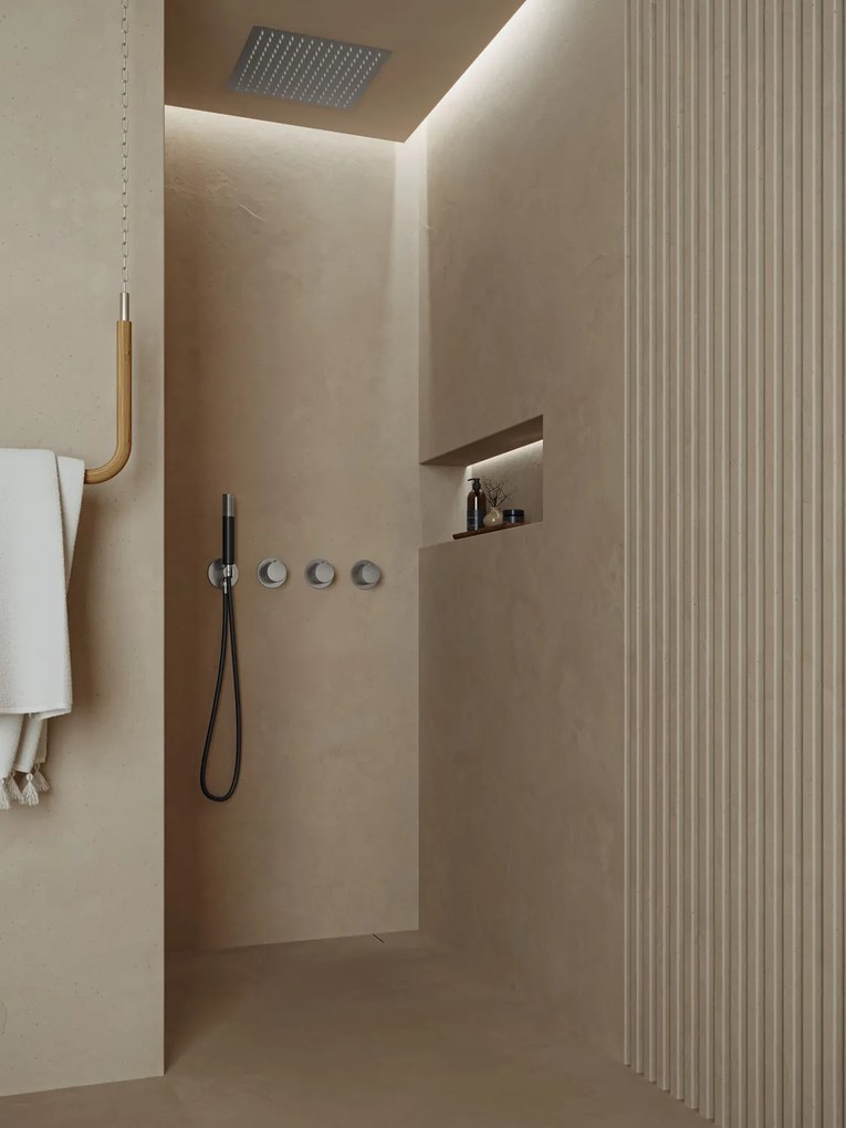Saniclear Plus Pro inbouw regendouche met inbouw douchekop 30x30cm en staafhanddouche RVS