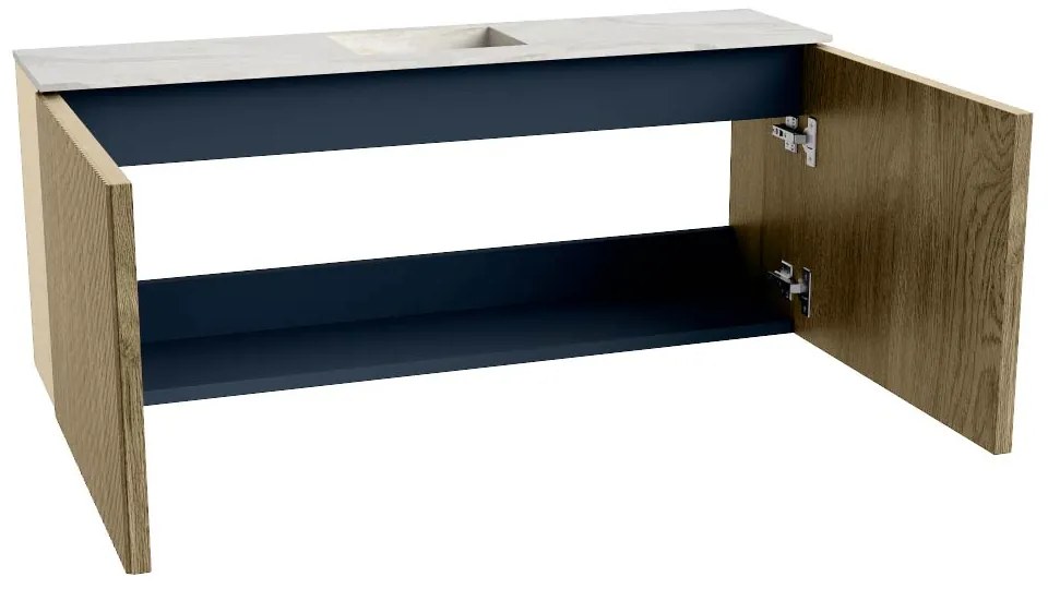 Mondiaz Joya DLux 100cm toiletmeubel dusk met wastafel faye midden 1 kraangat opalo