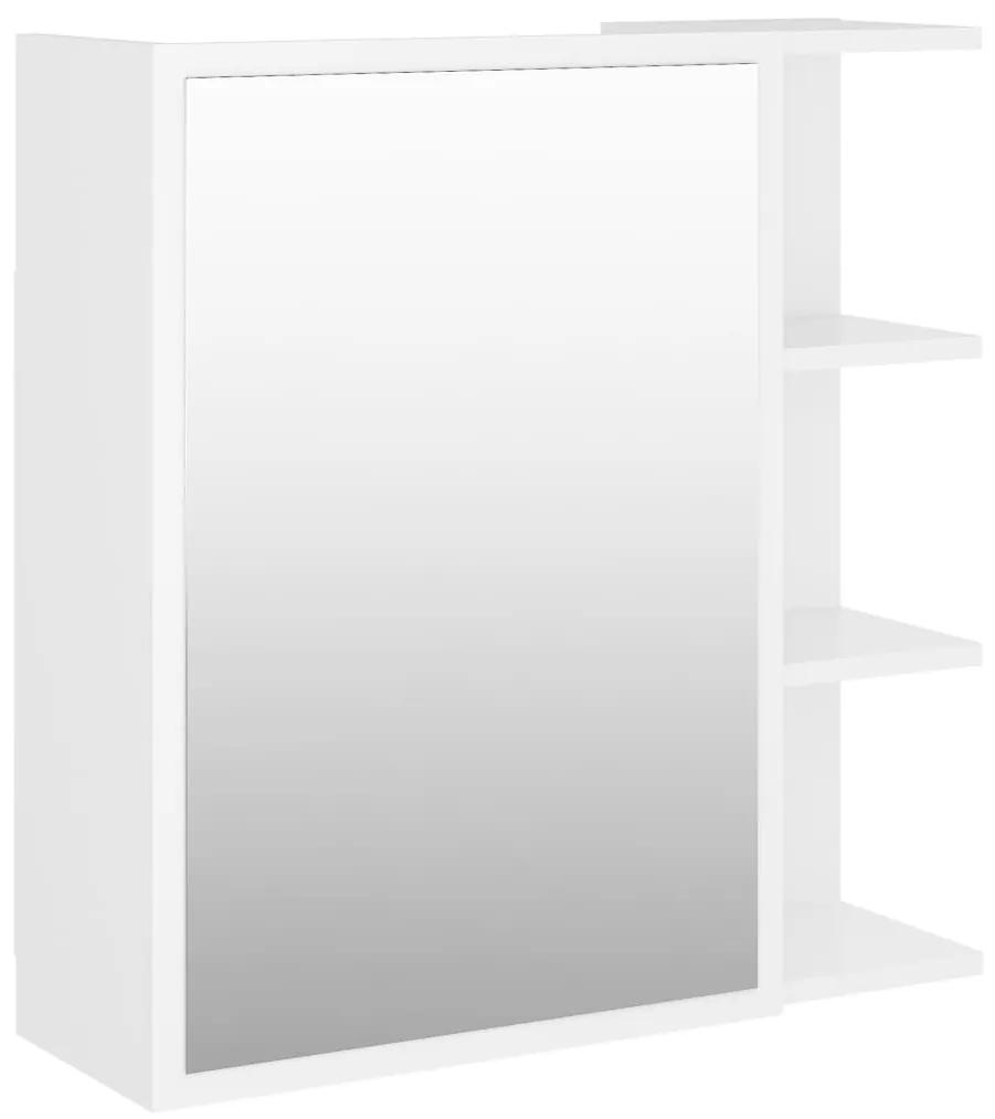vidaXL Badkamerspiegelkast 62,5x20,5x64 cm bewerkt hout wit