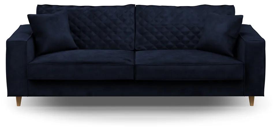 Rivièra Maison - Kendall Sofa 3,5 Seater, velvet, es - Kleur: blauw