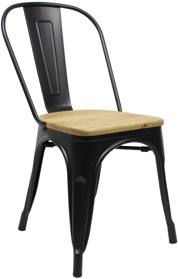 Dimehouse | Eetkamerstoel Blade retro zithoogte 44 cmzitdiepte 36 cmhoogte 84 cmdikte bruin, zwart eetkamerstoelen metaal, hout meubels stoelen & fauteuils