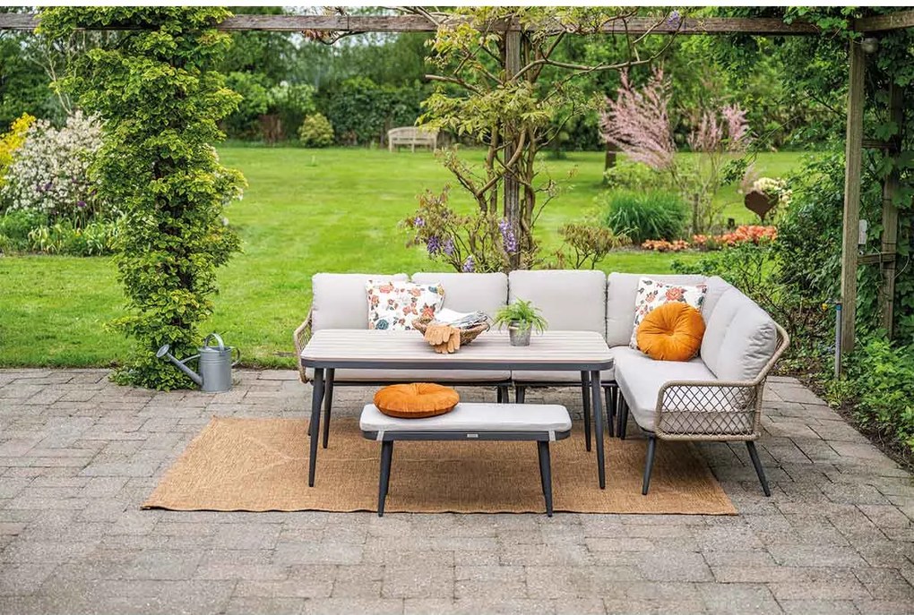 Garden Impressions Kalibo lounge dining set 6-delig - desert sand