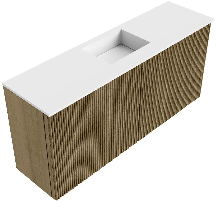 Mondiaz Joya 90cm toiletmeubel dusk met wastafel faye midden zonder kraangat talc