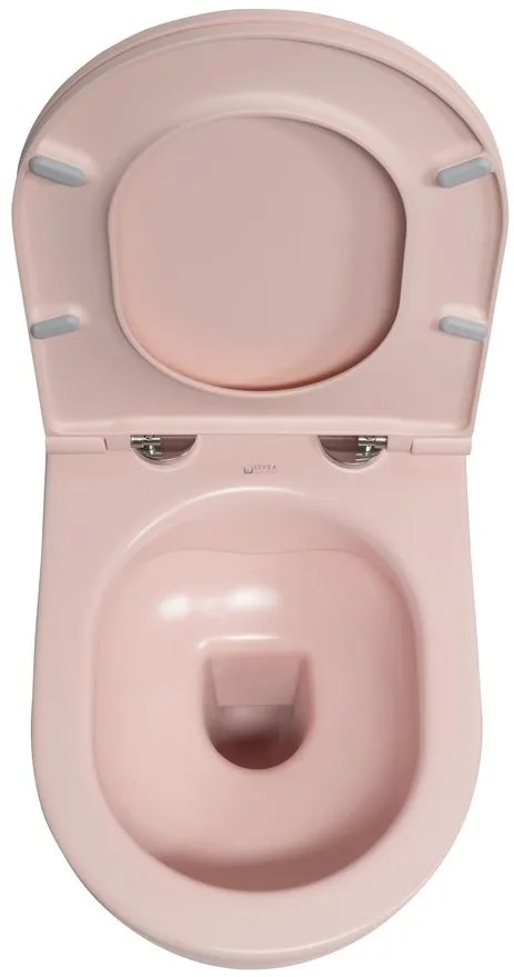 Sapho Infinity toiletpot randloos met softclose zitting roze mat