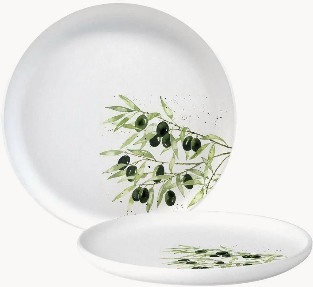 New Bone China ontbijtbord Olives