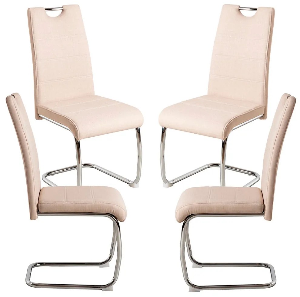 Set 4 Stoffen Hallen Stoelen