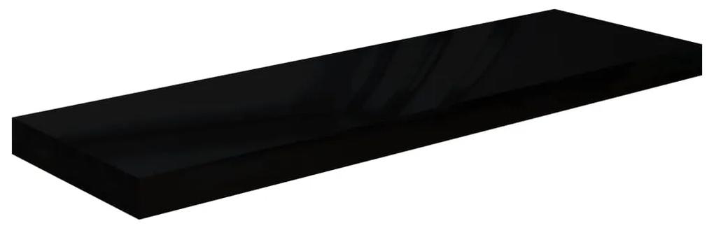 vidaXL Wandschap zwevend 80x23,5x3,8 cm MDF hoogglans zwart