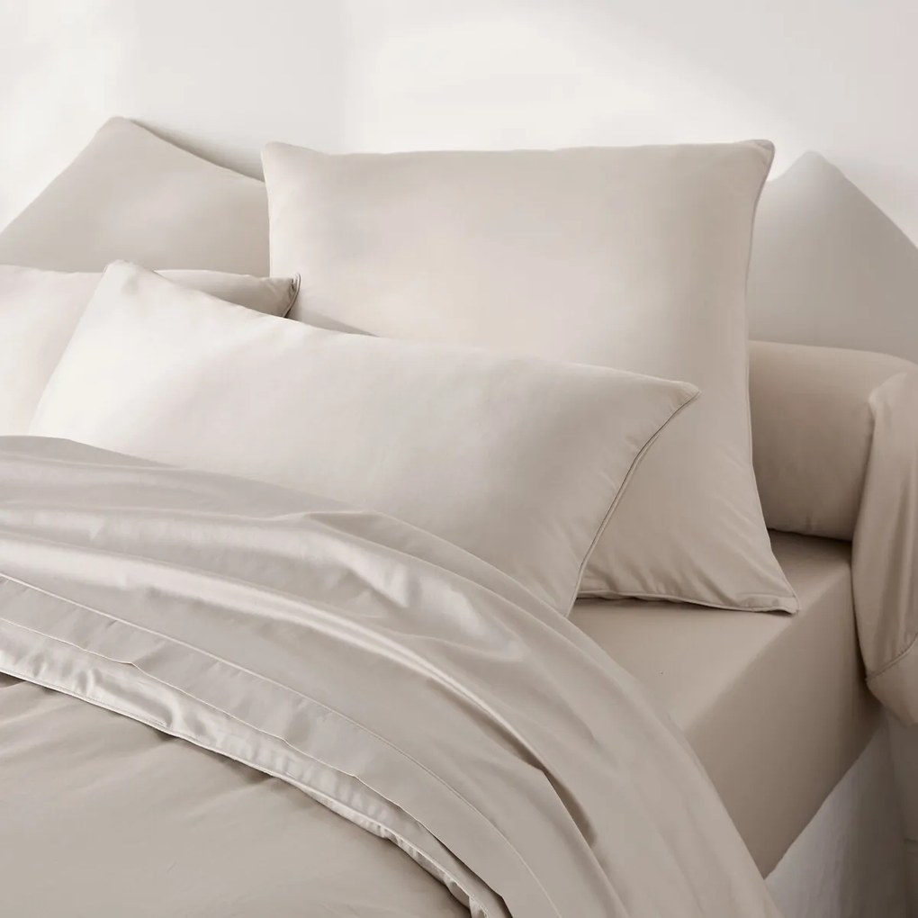 Kussensloop in katoensatijn, 153 draden, Opale