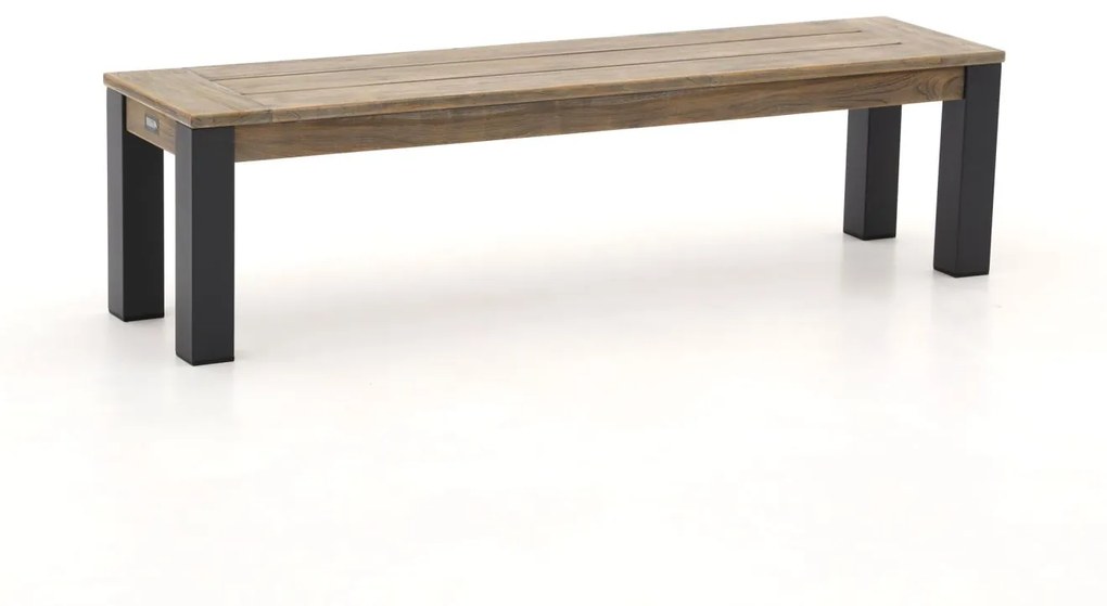 Picknickbank ROUGH  | Teakhout | 2 personen | Tuinbank Grijs/Old Teak Greywash | 170cm | Kees Smit Tuinmeubelen