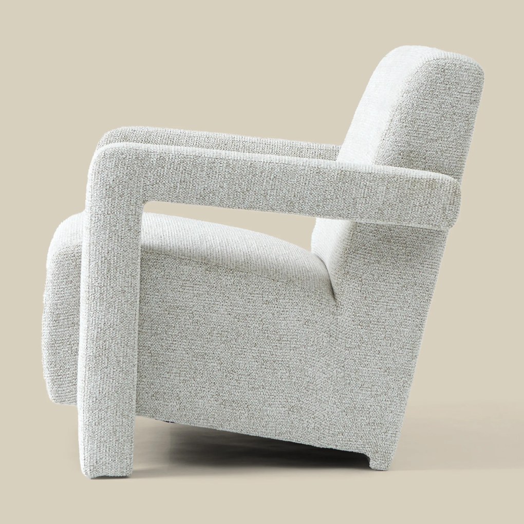 Japandi Fauteuil Creme Stof