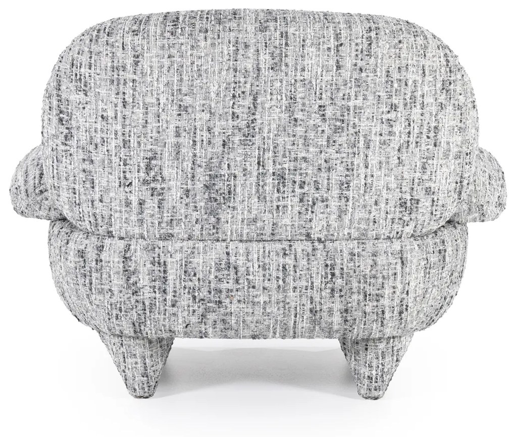Design Fauteuil Zwart Wit Stof