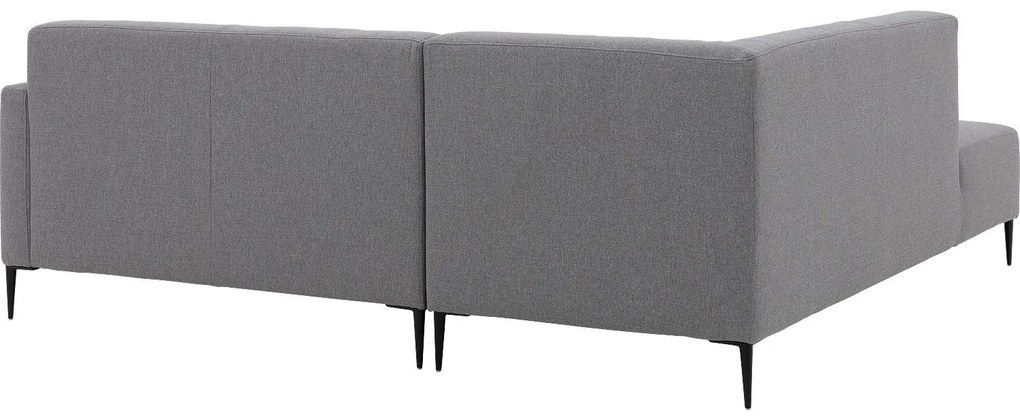Goossens  Key West grijs, stof, 2-zits, modern design met ligelement links