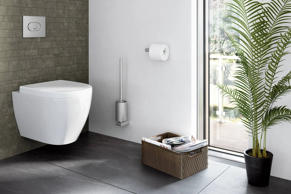 ZACK Atore Toiletborstelset geborsteld RVS