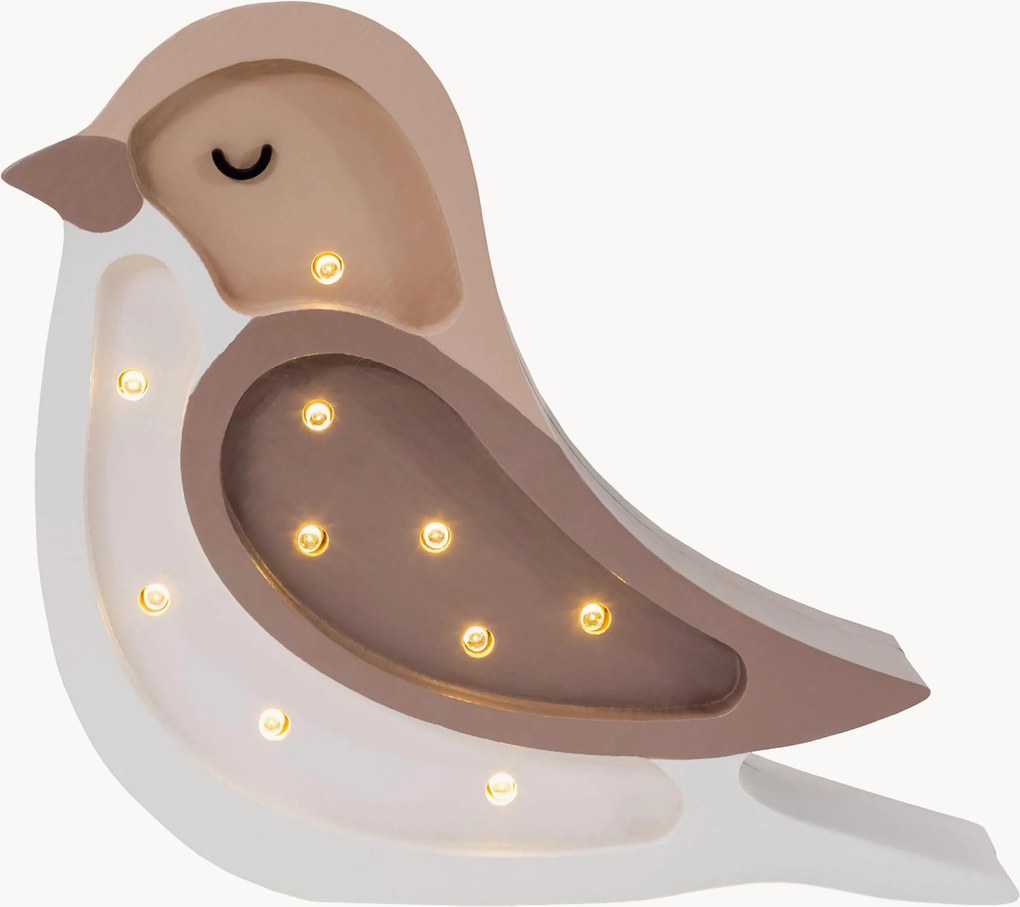 Handgemaakte LED lamp Bird Mini met timerfunctie en afstandsbediening, dimbaar