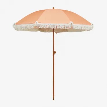 Miska Ø175 Cm Parasol Van Stof En Staal Oranje – Perzik - Sklum