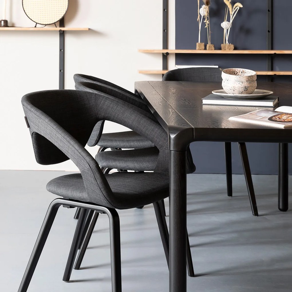 Zuiver Storm Zwarte Eetkamertafel Van Hout 220x90 Cm - 220 X 90cm.