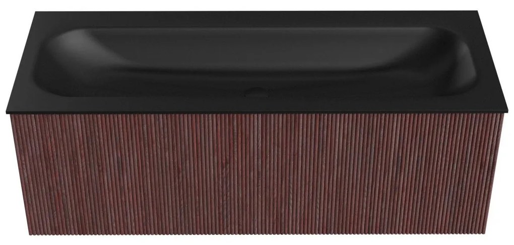 Mondiaz Kurve 120cm badmeubel ruby met 1 lade en wastafel big large midden zonder kraangat urban