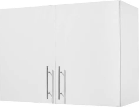 VEVOR wandkast voor de wasruimte, 2-laags wandkast met verstelbare plank, keukenkast met 2 deuren, voor keuken, badkamer, wasruimte, 40,6 x 81,3 x 61 cm (D x B x H), bovenkast wit