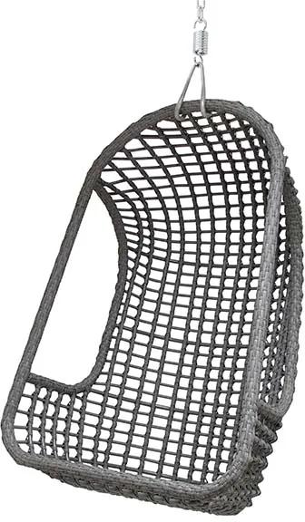 Hangstoel polyethyleen grijs