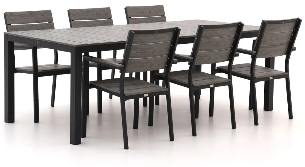 + 10% kassakorting | Diningset Bellagio  | 6 personen polywood | Tuinset stapelbaar | 7-delig | Kees Smit Tuinmeubelen