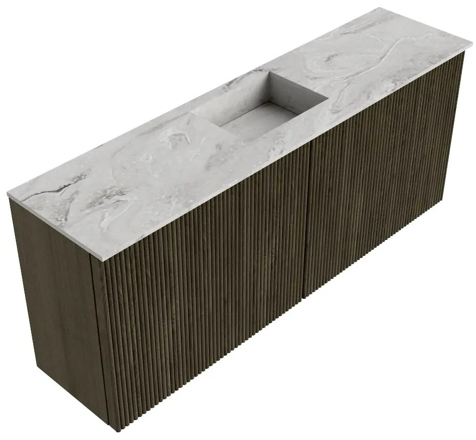 Mondiaz Joya DLux 100cm toiletmeubel shadow met wastafel faye midden zonder kraangat glace