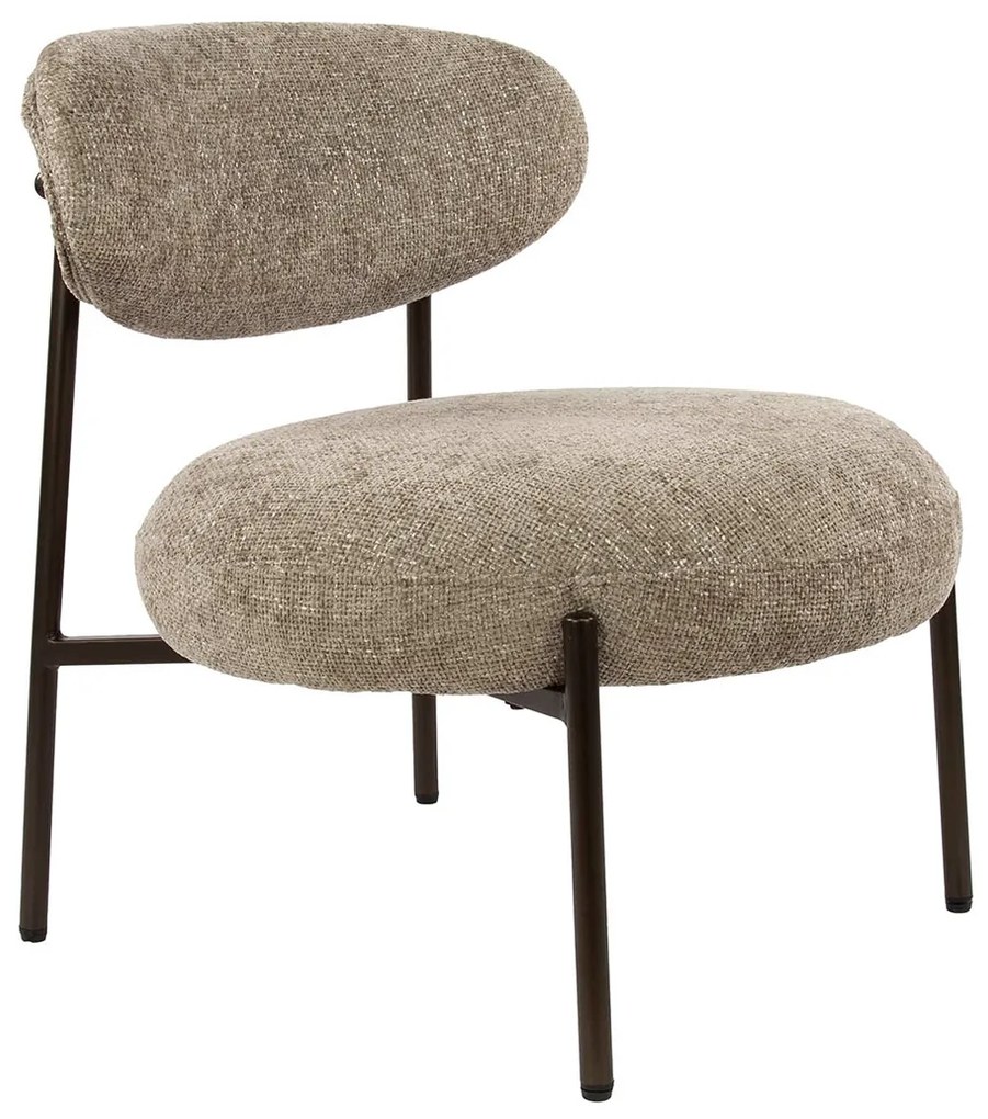 Zandkleur Fauteuil Met Ronde Zitting