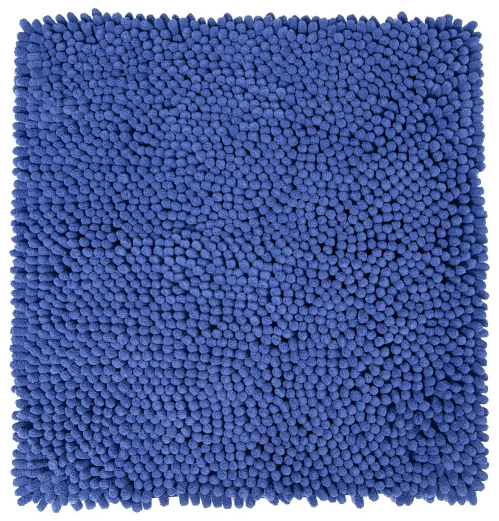 Badmat Differnz Chenille Shaggy Antislip 60x60 cm Microfiber Blauw