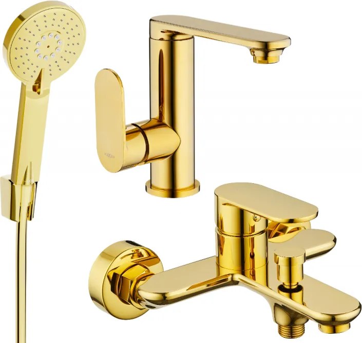 Mexen Milo R40 badkuipset, goud - 713053R40-50