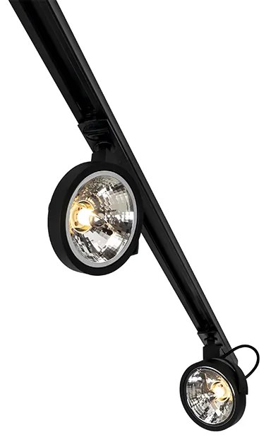 Modern railsysteem met 5 Spot / Opbouwspot / Plafondspots zwart 1-fase - Iconic Go Modern G9 Binnenverlichting Lamp