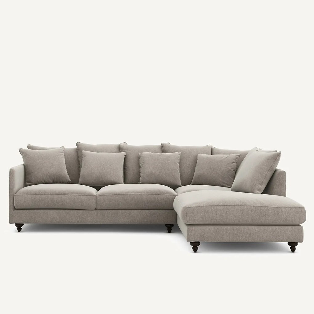 Hoekslaapbank in chenille fluweel, Lazare