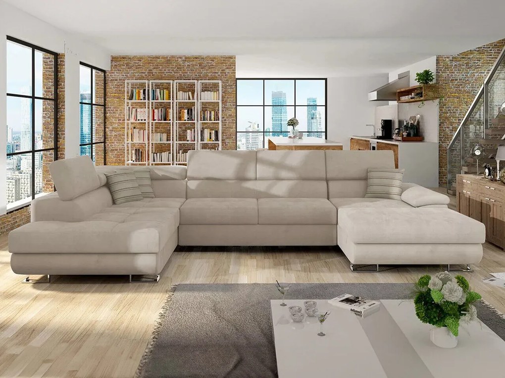 Hoekbank Comfivo 190, Aanwezig, Aanwezig, 345x202x71cm, 188.5 kg, Poten: Metaal, Kunststof