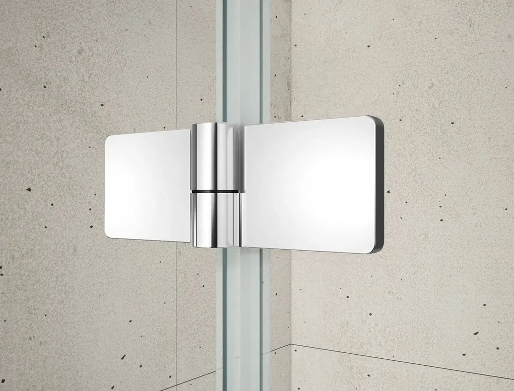 Gelco Trinity douchedeur 90cm rechts met mat glas chroom