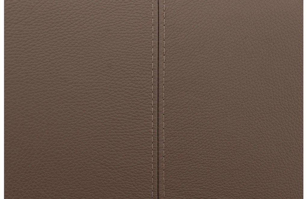 Goossens Eetkamerstoel Funk RVS Poten bruin leer met armleuning en Transparant skater wiel met rvs kapmet wielen, modern design