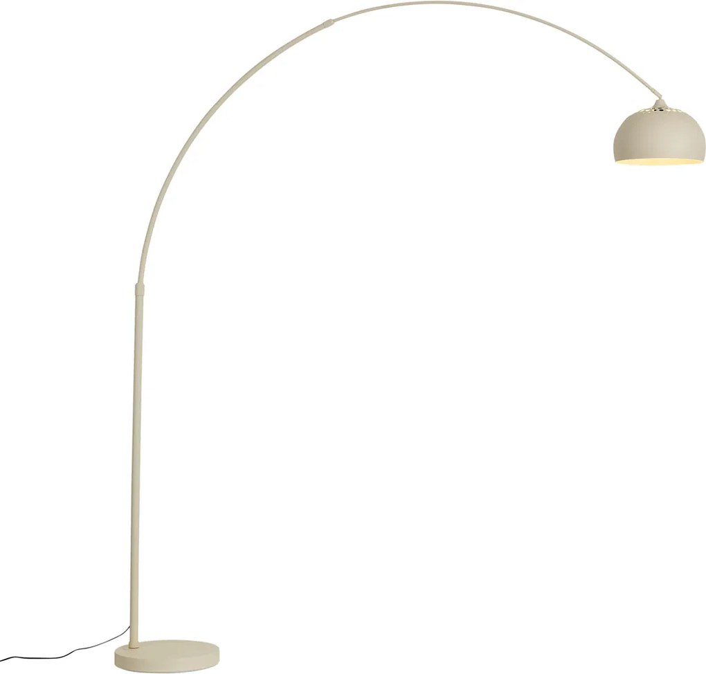 Moderne booglamp beige met marmeren voet - XXL