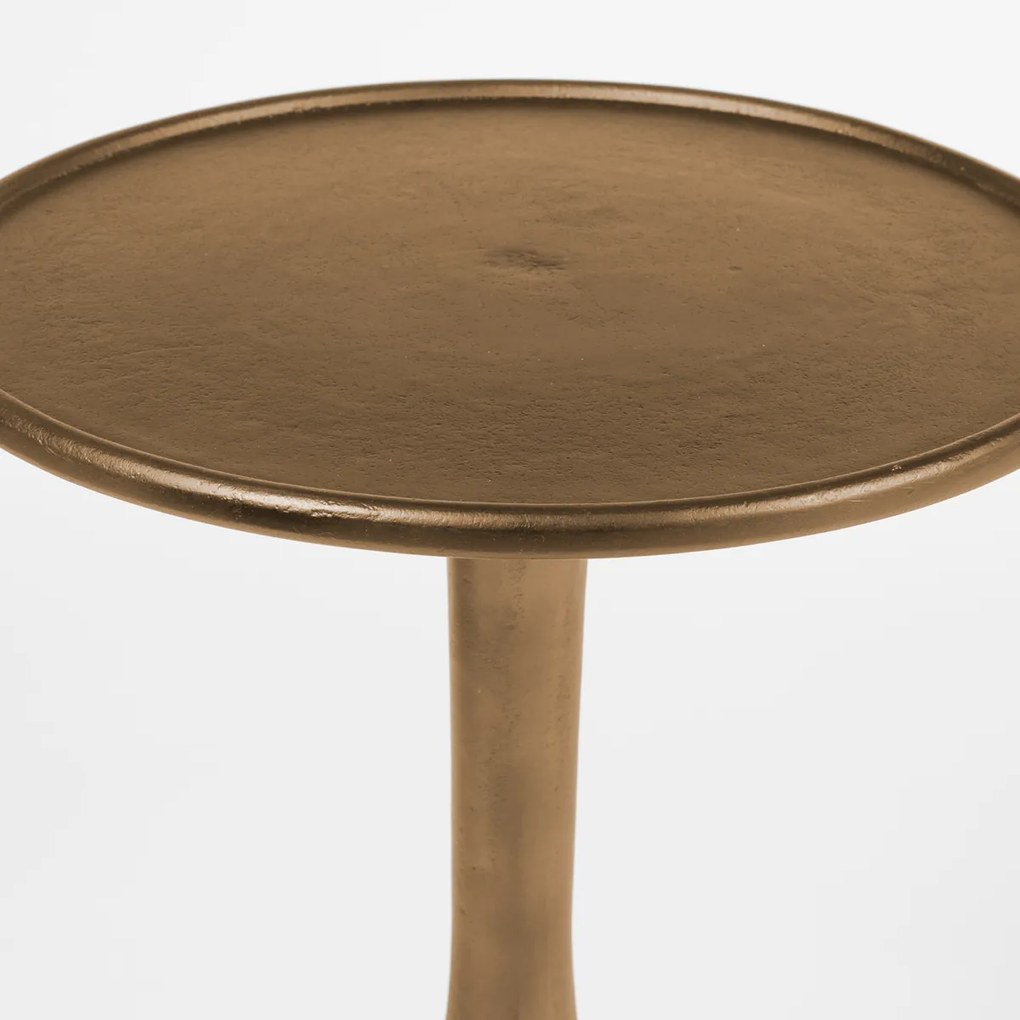 Lavis Noah Ronde Bijzettafel Aluminum Messing - 35 X 35cm.