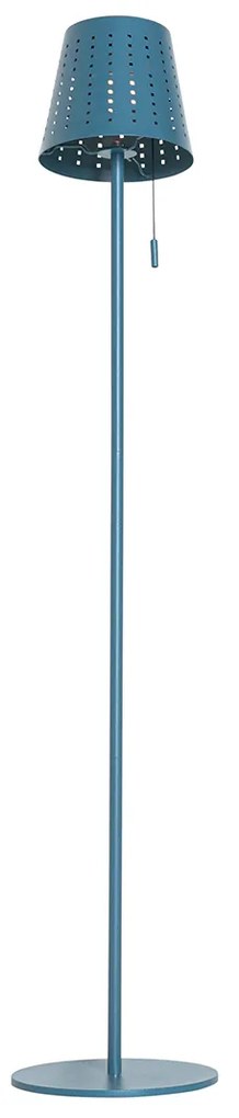 Buiten vloerlamp blauw incl. LED 3-staps dimbaar op solar - Ferre