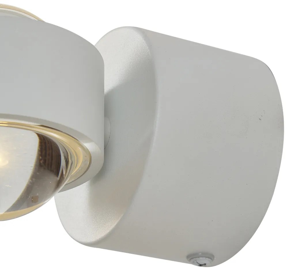 Badkamer Design wandlamp wit incl. LED IP44 - Lens Design IP44 Scandinavisch rond Lamp
