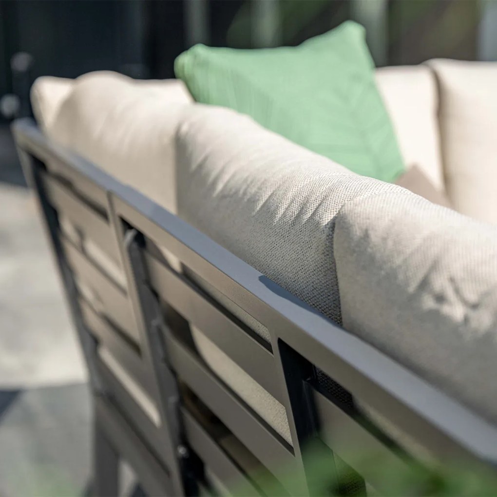 Garden Impressions Denver loungeset 4-delig links – donker grijs