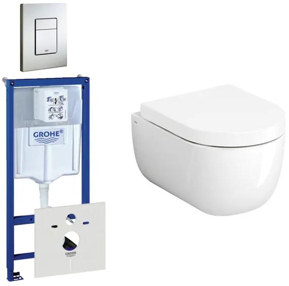 Clou Hammock Compact Toiletset - inbouwreservoir - wandtoilet - softclose - quickrelease - bedieningsplaat verticaal/horizontaal - RVS 0729205/0720026/sw106248/sw106250/