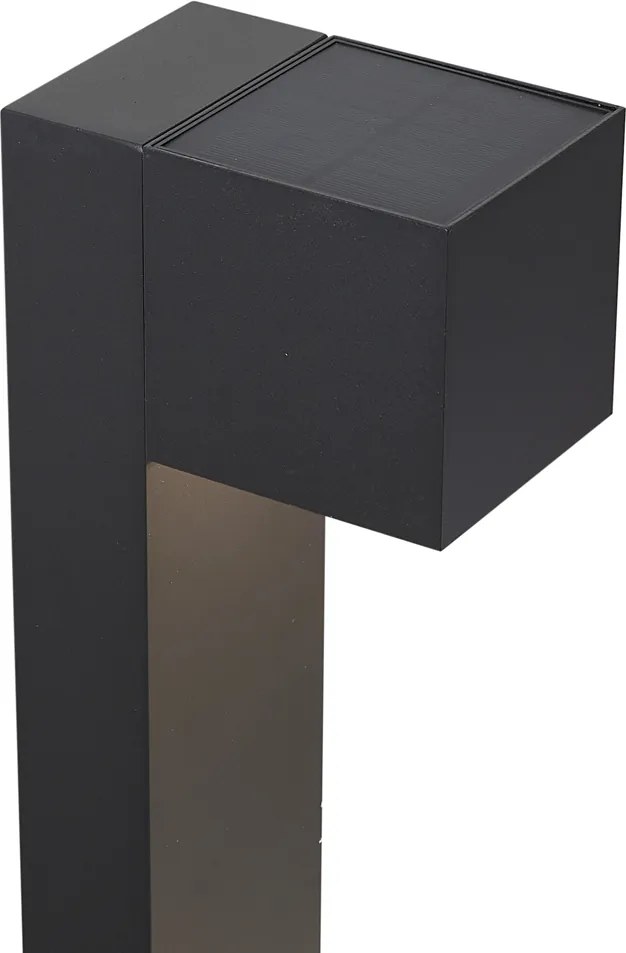 Buitenlamp zwart 65cm incl. LED IP64 met dimlicht en solar - Charlene