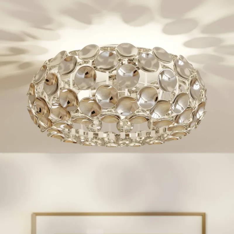 Glanzende chromen plafondlamp Reza - lampen-24