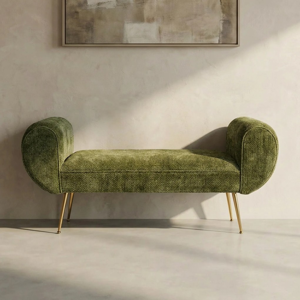 Groen Bankje Met Goud